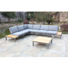 Aspen Teak Wood 6 Seater Corner Lounging Set