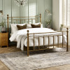 Aurealia Brass Effect Metal Double Bed (H130 x W148 x D204cm)