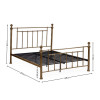 Aurealia Brass Effect Metal Double Bed (H130 x W148 x D204cm)