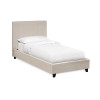Aylen Cream Faux Linen Upholstered Bed Frame - Single (H100 x W105 x D200cm)