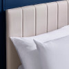 Aylen Cream Faux Linen Upholstered Bed Frame - Single (H100 x W105 x D200cm)