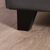 Aylen Dark Grey Faux Linen Upholstered Bed Frame - King Size (H100 x W165 x D210cm)
