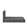 Aylen Dark Grey Faux Linen Upholstered Ottoman Storage Bed Frame - King Size (H110 x W168 x D213cm)