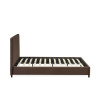 Aylen Chocolate Brown Velvet Upholstered Bed Frame - King Size (H100 x W165 x D210cm)