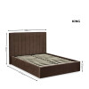 Aylen Chocolate Brown Velvet Upholstered Ottoman Storage Bed Frame - King Size (H110 x W168 x D213cm)
