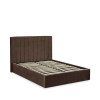 Aylen Chocolate Brown Velvet Upholstered Ottoman Storage Bed Frame - King Size (H110 x W168 x D213cm)