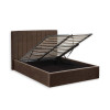 Aylen Chocolate Brown Velvet Upholstered Ottoman Storage Bed Frame - King Size (H110 x W168 x D213cm)