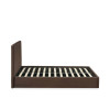 Aylen Chocolate Brown Velvet Upholstered Ottoman Storage Bed Frame - King Size (H110 x W168 x D213cm)