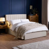 Aylen Cream Faux Linen Upholstered Ottoman Storage Bed Frame - King Size (H110 x W168 x D213cm)