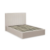Aylen Cream Faux Linen Upholstered Ottoman Storage Bed Frame - King Size (H110 x W168 x D213cm)