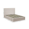 Aylen Cream Faux Linen Upholstered Ottoman Storage Bed Frame - King Size (H110 x W168 x D213cm)