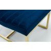 Bellagio Blue Velvet Fabric with a Brushed Gold Metal Frame Chair (D74 x W60 x H84)