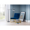 Bellagio Blue Velvet Fabric with a Brushed Gold Metal Frame Chair (D74 x W60 x H84)