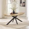 Bondi Oak Effect Oval 4 to 6 Seater Dining Table (H75 x W200 x D105cm)