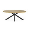 Bondi Oak Effect Oval 4 to 6 Seater Dining Table (H75 x W200 x D105cm)