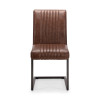 Brooklyn Brown Faux Leather Dining Chair (D65 x W47 x H89cm)