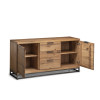 Brooklyn Oak 2 Door 3 Drawer Sideboard (D45 x W150 x H76cm)