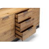 Brooklyn Oak 2 Door 3 Drawer Sideboard (D45 x W150 x H76cm)