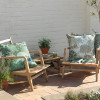 Morris & Co The Brook Printed Outdoor Cushion 65 x 55cm - Forest Green