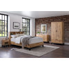 Bali Oak Bookcase Headboard Bed - Single  (D213 x W101 x H105cm)