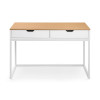 California White and Oak Effect Desk (D60 x W120 x H75)