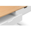 California White and Oak Effect Desk (D60 x W120 x H75)
