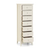 Cameo Stone White 7 Drawer Chest (D43 x W47 x H135cm)