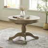 Camille Limed Oak Round to Oval Extending Dining Table (H77 x W145 x D110cm)