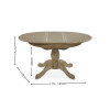 Camille Limed Oak Round to Oval Extending Dining Table (H77 x W145 x D110cm)