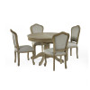 Camille Limed Oak Round to Oval Extending Dining Table (H77 x W145 x D110cm)