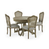 Camille Limed Oak Round to Oval Extending Dining Table (H77 x W145 x D110cm)
