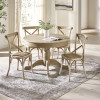 Camille Limed Oak Round to Oval Extending Dining Table (H77 x W145 x D110cm)