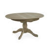 Camille Limed Oak Round to Oval Extending Dining Table (H77 x W145 x D110cm)