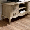 Camille Limed Oak French Style TV Unit  (H60 x W135 x D45cm)