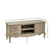 Camille Limed Oak French Style TV Unit  (H60 x W135 x D45cm)