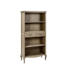 Camille Limed Oak French Style Tall Bookcase with Drawers  (H180 x W90 x D40cm)
