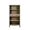 Camille Limed Oak French Style Tall Bookcase with Drawers  (H180 x W90 x D40cm)