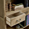 Camille Limed Oak French Style Tall Bookcase with Drawers  (H180 x W90 x D40cm)