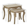 Camille Limed Oak Nest of 2 Tables (H50 x W56 x D38cm)