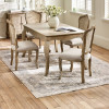 Camille Limed Oak French Style Rectangular Extending Dining Table  (H75.5 x W190 x D90cm)