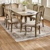 Camille Limed Oak French Style Rectangular Extending Dining Table  (H75.5 x W190 x D90cm)