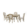 Camille Limed Oak French Style Rectangular Extending Dining Table  (H75.5 x W190 x D90cm)