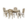 Camille Limed Oak French Style Rectangular Extending Dining Table  (H75.5 x W190 x D90cm)