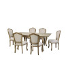 Camille Limed Oak French Style Rectangular Extending Dining Table  (H75.5 x W190 x D90cm)