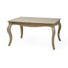 Camille Limed Oak French Style Rectangular Extending Dining Table  (H75.5 x W190 x D90cm)