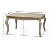 Camille Limed Oak French Style Rectangular Extending Dining Table  (H75.5 x W190 x D90cm)
