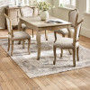 Camille Limed Oak French Style Rectangular Extending Dining Table  (H75.5 x W190 x D90cm)