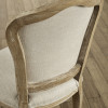 Set of 2 Camille Oatmeal Linen Upholstered Dining Chairs with French Style Legs (H96 x W53 x D61cm)