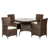 Nevada Rattan 4 Seater Round Set - Brown