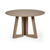 Caravelle Smokey Oak Effect Round Dining Table (H76 x W120 x D120cm)